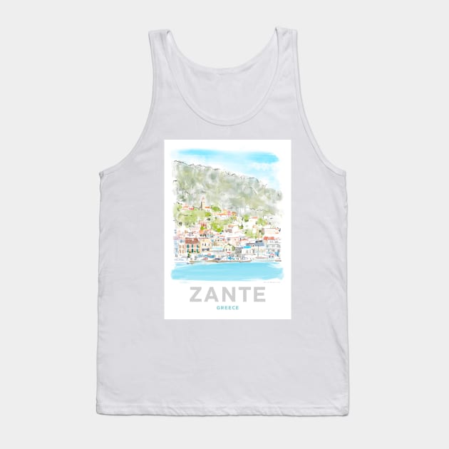 Zante Island Greece Tank Top by markvickers41